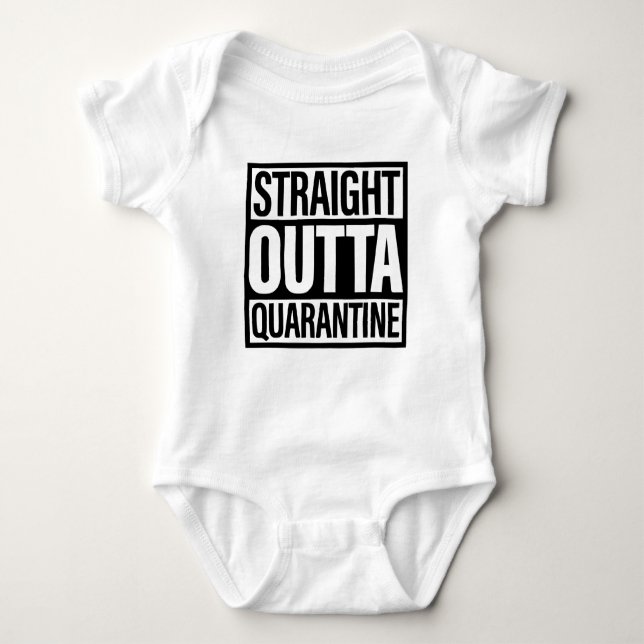 Straight Outta Quarantäne Onsie Baby Strampler (Vorderseite)