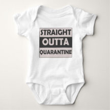 Straight Outta Quarantine Sprichwort Schwarz Grau
