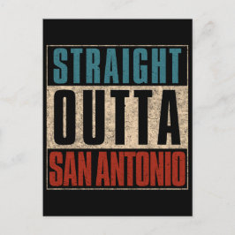 Straight Outta San Antonio Texas TX USA Feiertagspostkarte