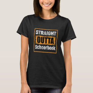 Straight Outta Schaerbeek Belgien Retro gestört T-Shirt