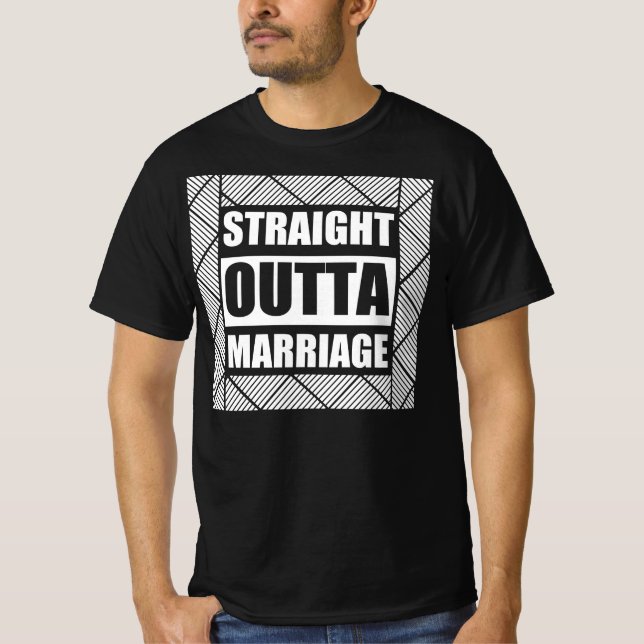 Straight Outta Scheidung Party Squad Party Squad T-Shirt (Vorderseite)
