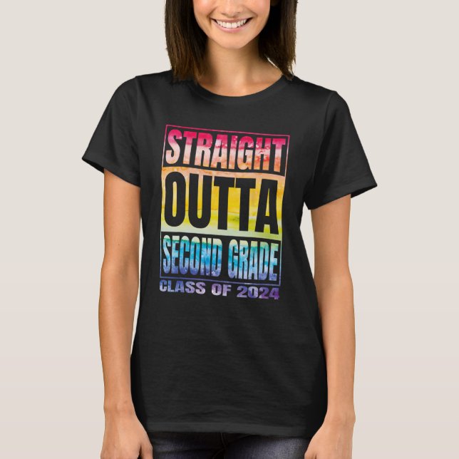 Straight Outta Second Class 2024 2nd Grade G T-Shirt (Vorderseite)