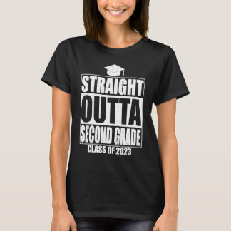 Straight Outta Second Grade Graduation 2023  2nd G T-Shirt