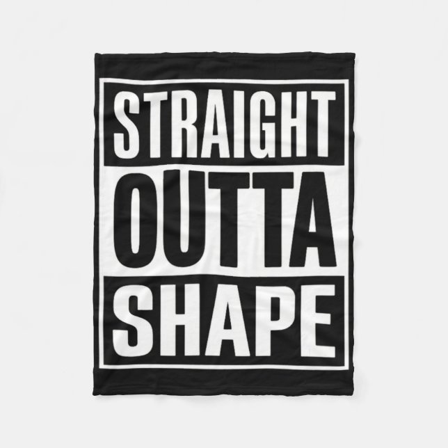 Straight Outta Shape - Funny Workout Gym zerkleine Fleecedecke (Vorderseite)