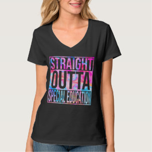 Straight Outta Special Bildung Girls Boys Back T T-Shirt