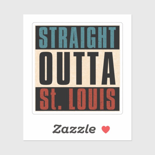 Straight Outta St. Louis Missouri MO Aufkleber (Blatt)