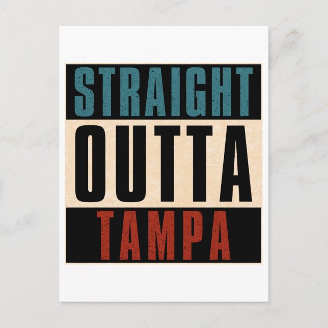 Straight Outta Tampa Florida FL Postkarte (Vorderseite)