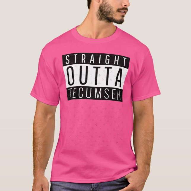 Straight Outta Teseh Michigan Teseh MI Oversified T-Shirt (Vorderseite)