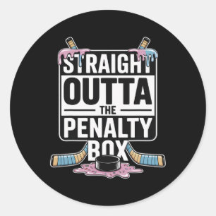 Straight Outta The Penalty Box Eiscreme-Tropf-Eis Runder Aufkleber