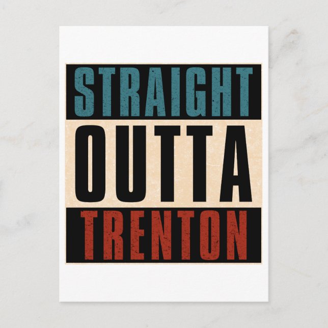 Straight Outta Trenton New Jersey NJ Postkarte (Vorderseite)