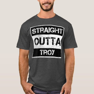 Straight Outta Troy City Michigan Vintage Distanz T-Shirt