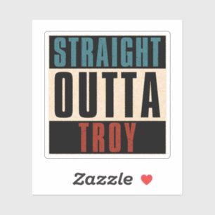 Straight Outta Troy Michigan MI Aufkleber