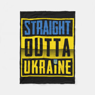 Straight Outta Ukraine Ukrainische Flagge Ukraine Fleecedecke