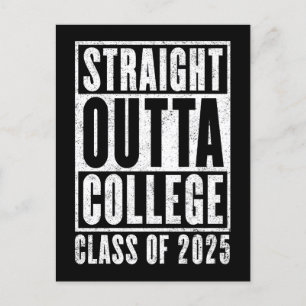 Straight Outta Uni 2025 (entsetzt) Postkarte