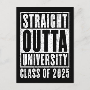 Straight Outta University 2025 Not leidende Versio Postkarte