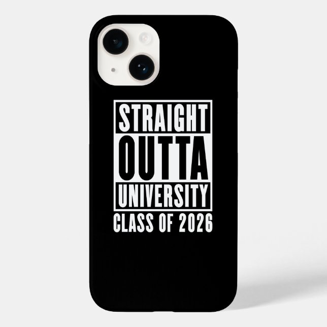 Straight Outta University Class of 2026 Case-Mate iPhone Hülle (Rückseite)