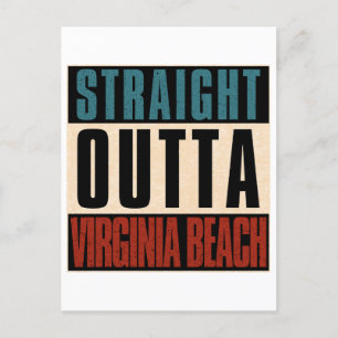 Straight Outta Virginia Beach Virginia VA Feiertagspostkarte