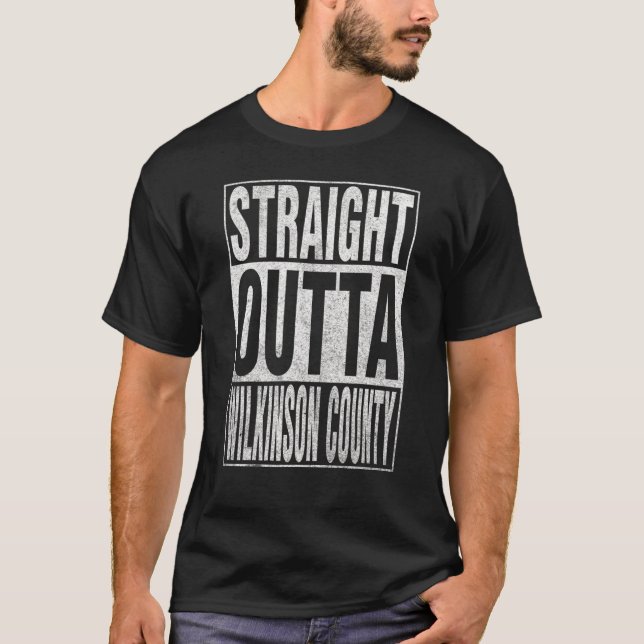 STRAIGHT OUTTA WILKINSON COUNTY Cool Home Quote T-Shirt (Vorderseite)