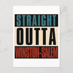Straight Outta Winston-Salem North Carolina NC Feiertagspostkarte
