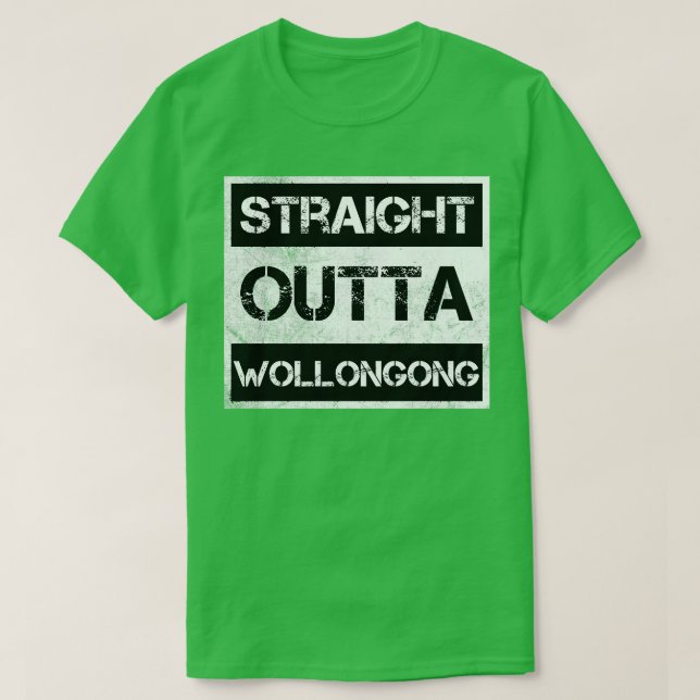 Straight Outta Wollongong Australia Vintag Distre T-Shirt (Design vorne)