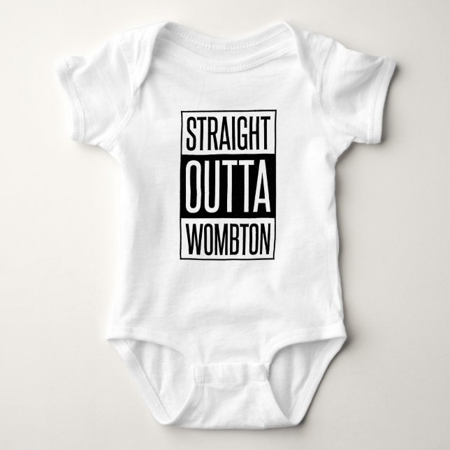Straight Outta Wombton Funny Baby Baby Strampler (Vorderseite)