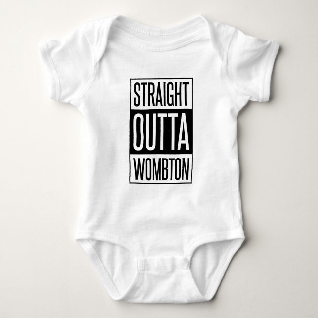 Straight Outta Wombton Funny Baby Strampler (Vorderseite)
