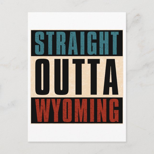 Straight Outta Wyoming Michigan MI Postkarte (Vorderseite)