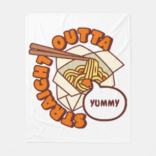 Straight Outta Yummy Ramen Noodles Fleecedecke