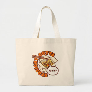 Straight Outta Yummy Ramen Noodles Jumbo Stoffbeutel
