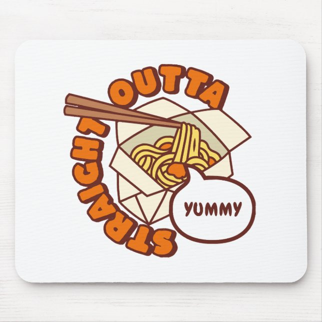 Straight Outta Yummy Ramen Noodles Mousepad (Vorne)