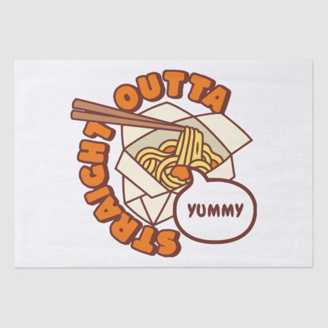 Straight Outta Yummy Ramen Noodles Seidenpapier (Vorderseite)