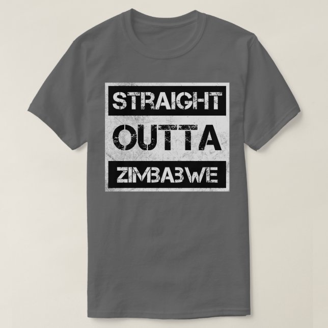 Straight Outta Zimbabwe Reisende Gift Country Expo T-Shirt (Design vorne)