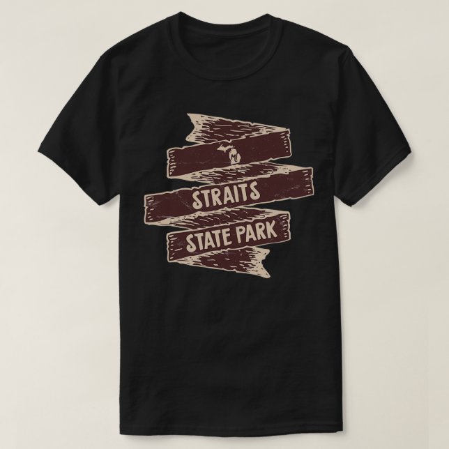 Straight Staat Park Michigan Staat Park MI Wildlif T-Shirt (Design vorne)
