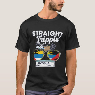 Straight Trippin' Antigua Ferien Tour Reisen T-Shirt