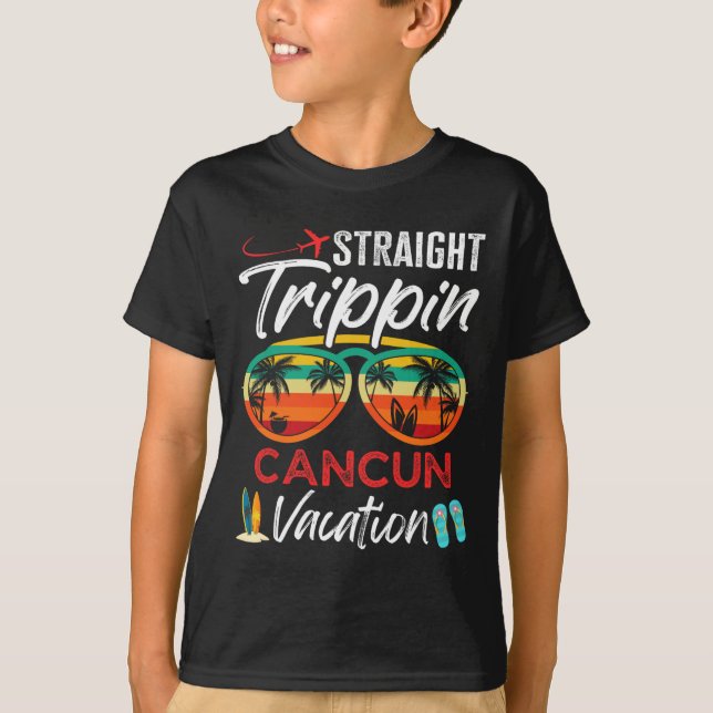 Straight Trippin Cancun Mexiko Paare Familie Vaca T-Shirt (Vorderseite)