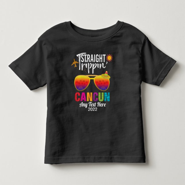 Straight Trippin Cancun Mexiko Reiseurlaub  Kleinkind T-shirt (Vorderseite)