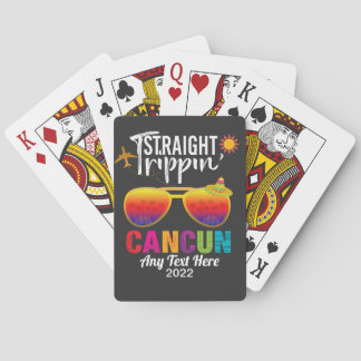 Straight Trippin Cancun Mexiko Reiseurlaub  Spielkarten