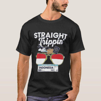 Straight Trippin' Indonesia Vacacation Tour Travel T-Shirt
