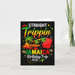 Straight Trippin' Jamaica Vacation 2025 Geburtstag Karte