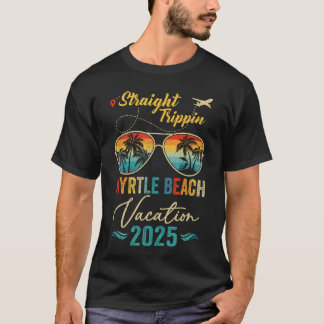 Straight Trippin Myrtle Beach 2025 Familie Sommer T-Shirt