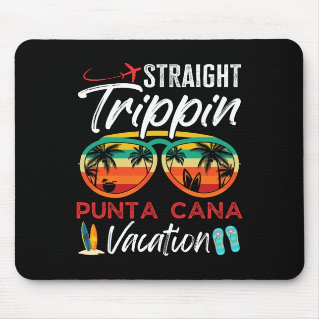 Straight Trippin Punta Cana Paare Familienurlaub Mousepad (Vorne)