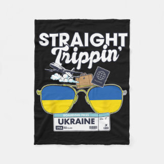 Straight Trippin' Ukraine Vacation Tour Travel Tri Fleecedecke