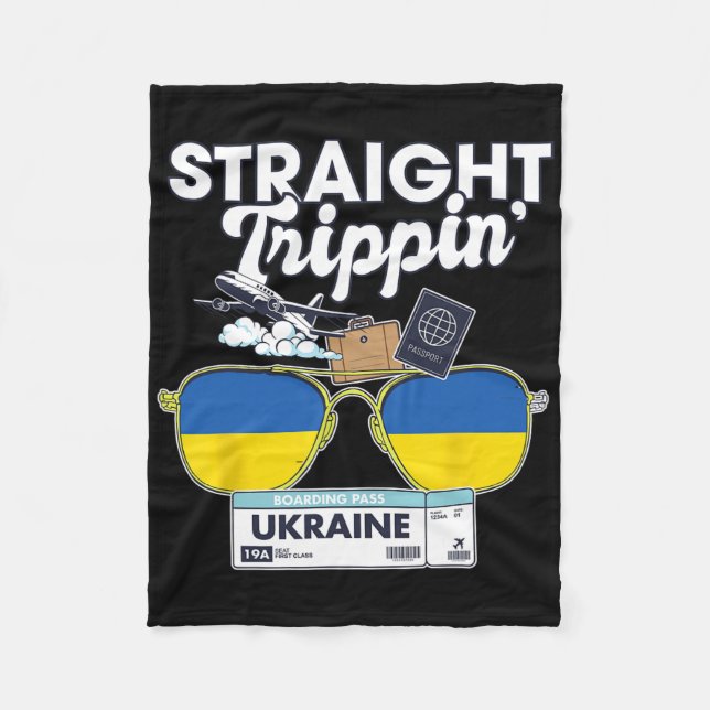 Straight Trippin' Ukraine Vacation Tour Travel Tri Fleecedecke (Vorderseite)