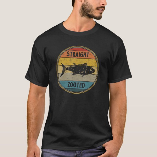 Straight Zooted - Retro Vintage Fische T-Shirt (Vorderseite)