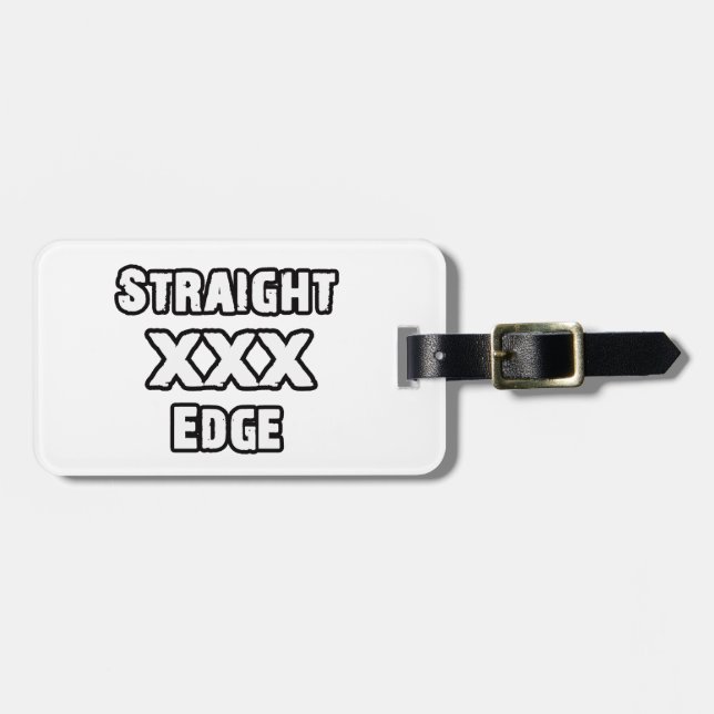 Straightedge Gepäckanhänger (Vorderseite horizontal)