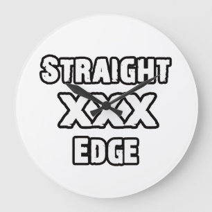 Straightedge Große Wanduhr