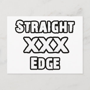 Straightedge Postkarte