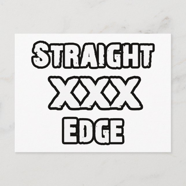 Straightedge Postkarte (Vorderseite)
