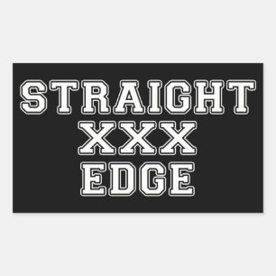 Straightedge Rechteckiger Aufkleber