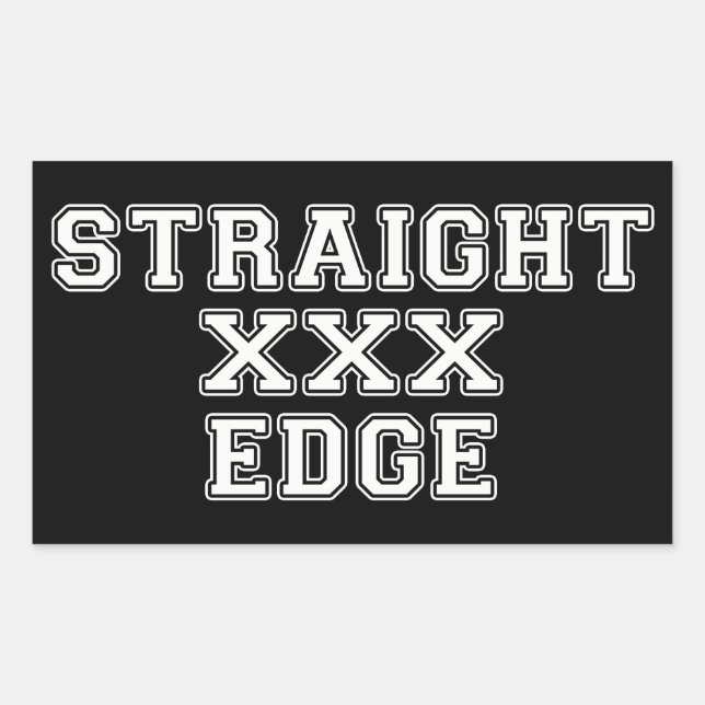 Straightedge Rechteckiger Aufkleber (Vorderseite)